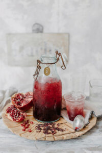 Hibiskus-Granatapfel-Cordial