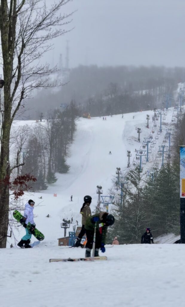Ski lifts at Winterplace Resort, a snowy paradise for winter sports enthusiasts