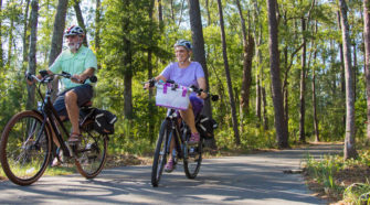 Market Common Bike Paths are easily accessible and fun for all ages.