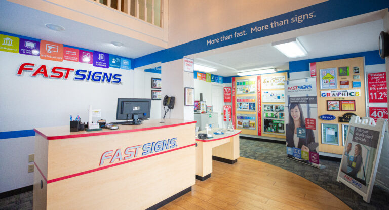 The FASTSIGNS showroom located at 685 Grissom Parkway, Myrtle Beach, SC. — Photo Meganpixels Parker