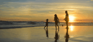 The sand, the shells, the sea breeze—and a little more serotonin than usual